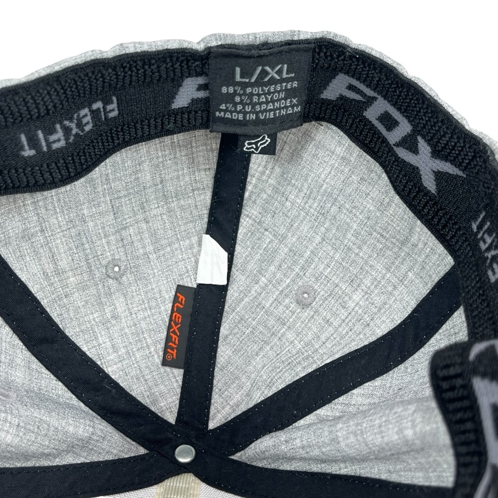 Fox Racing Flexfit Hat Gray‎ Black Logo Unisex L/XL Fitted Cap Moto MX - Picture 8 of 8